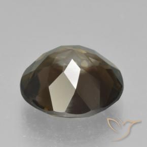 5.09克拉天然烟晶，圆形的，VVS-VS