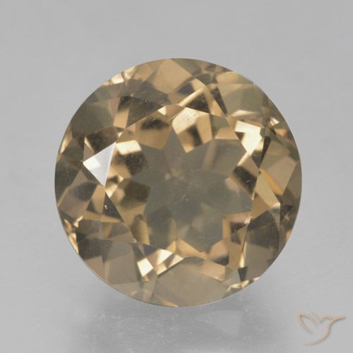 5.05ct 天然 木棕 烟晶, 圆形的, VS