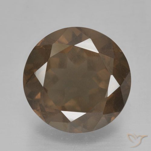 5.24ct 天然 中褐色 烟晶, 圆形的, VS
