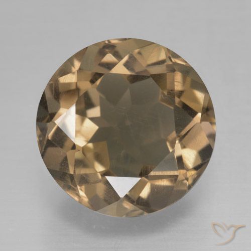 5.08ct 天然 中浅棕色 烟晶, 圆形的, VS
