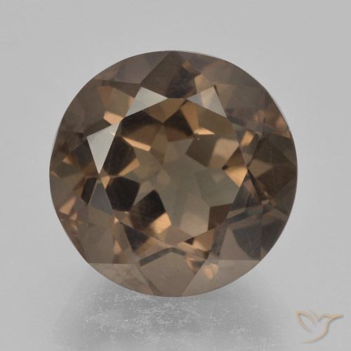 5.31ct 天然 暖棕 烟晶, 圆形的, VVS-VS