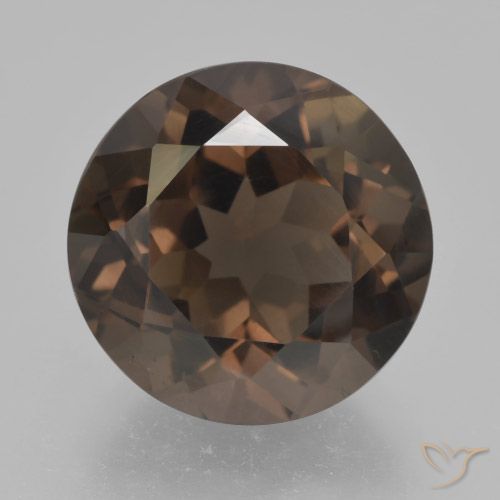5.44ct 天然 中褐色 烟晶, 圆形的, VVS-VS