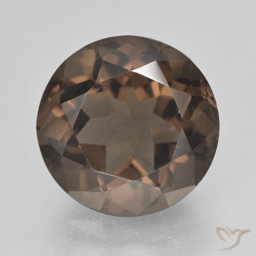 5.08ct 天然 中褐色 烟晶, 圆形的, VVS-VS