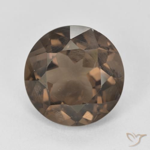4.41ct 天然 中褐色 烟晶, 圆形的, VVS-VS