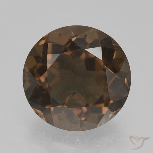 4.60ct 天然 山核桃棕 烟晶, 圆形的, VVS-VS