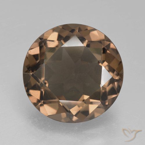 4.95ct 天然 姜饼布朗 烟晶, 圆形的, VVS-VS