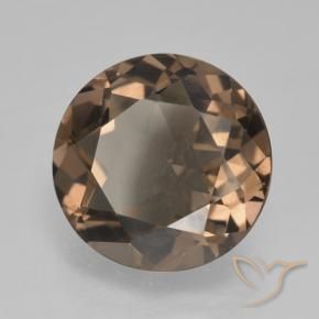 4.95克拉天然烟晶，圆形的，VVS-VS