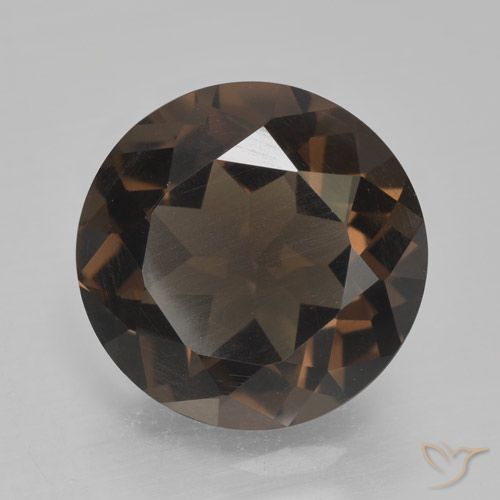 4.33ct 天然 中褐色 烟晶, 圆形的, VVS-VS