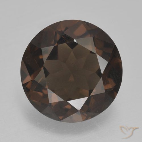 4.76ct 天然 山核桃棕 烟晶, 圆形的, VVS-VS