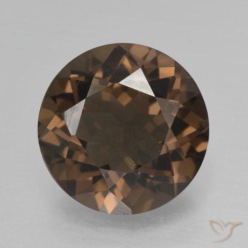 4.32ct 天然 山核桃棕 烟晶, 圆形的, VVS-VS