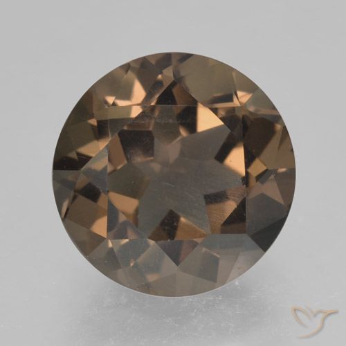 4.08ct 天然 姜饼布朗 烟晶, 圆形的, VVS-VS
