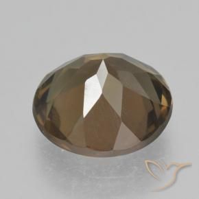4.87克拉天然烟晶，圆形的，VS