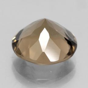 4.11克拉天然棕色烟晶，圆形切割，10.95毫米，VS
