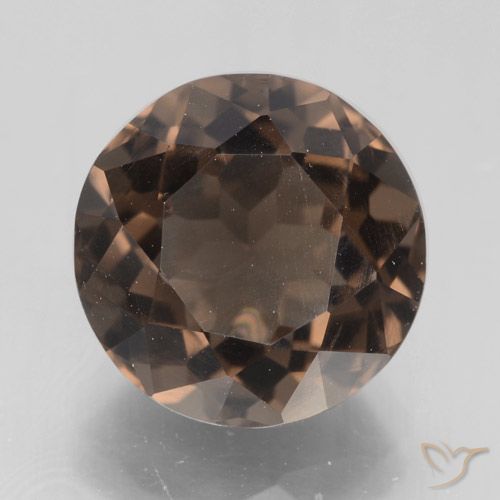 4.32ct 天然 中深棕色 烟晶, 圆形的, VVS-VS