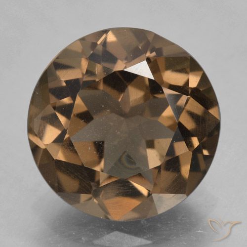 5.19ct 天然 山核桃棕 烟晶, 圆形的, VVS-VS
