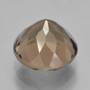 5.19克拉天然棕色烟晶，圆形切割，11.01毫米，VVS-VS