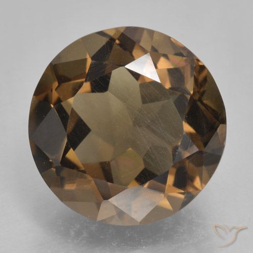 5.84ct 天然 姜饼布朗 烟晶, 圆形的, VVS-VS
