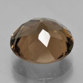 5.55克拉天然棕色烟晶，圆形切割，11.86毫米，VVS-VS