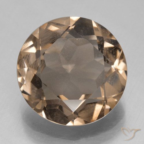 5.67ct 天然 中褐色 烟晶, 圆形的, VS