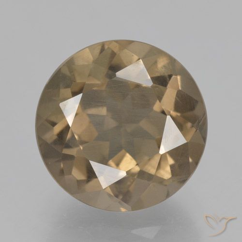 4.52ct 天然 淡摩卡 烟晶, 圆形的, VS