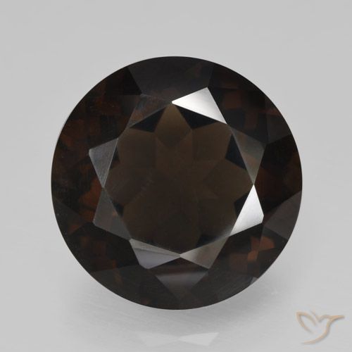 11.84ct 天然 巧克力棕 烟晶, 圆形的, VVS