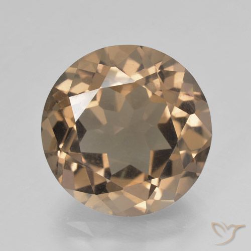10.48ct 天然 中浅棕色 烟晶, 圆形的, VS