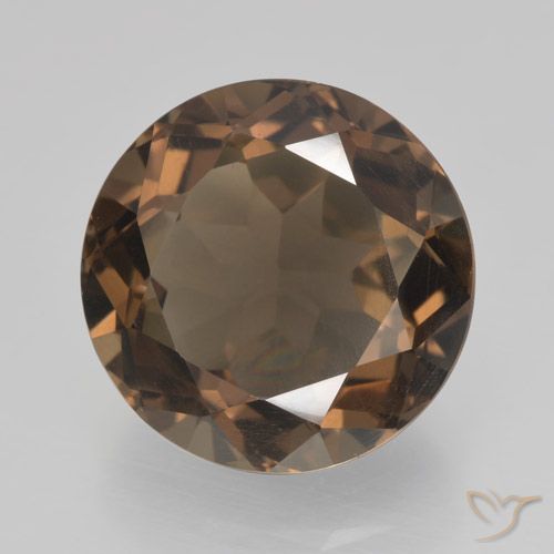 6.01ct 天然 暖棕 烟晶, 圆形的, VVS-VS