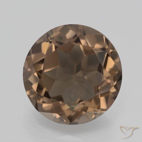 3.80ct 天然 姜饼布朗 烟晶, 圆形的, VVS-VS