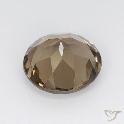 4.14克拉天然烟晶，圆形的，VVS-VS