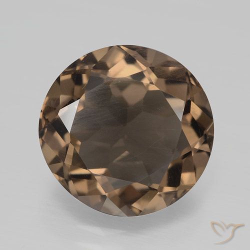 4.26ct 天然 中深棕色 烟晶, 圆形的, VVS-VS