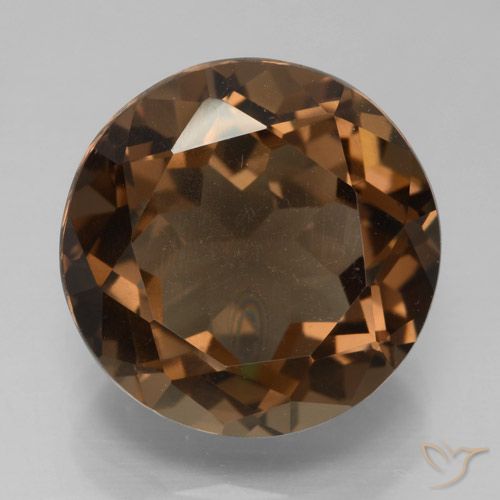 7.46ct 天然 中褐色 烟晶, 圆形的, VS