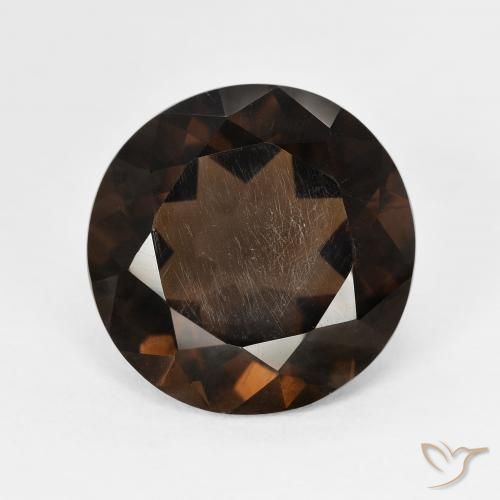 6.24ct 天然 红棕色 烟晶, 圆形的, VVS-VS