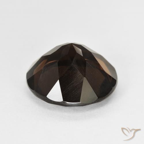 6.24克拉天然烟晶，圆形的，VVS-VS
