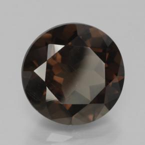 5.87克拉天然棕色烟晶，圆形切割，12.43毫米，VVS-VS