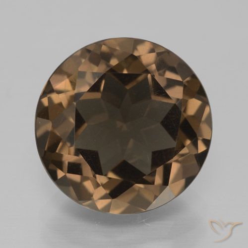 6.97ct 天然 姜饼布朗 烟晶, 圆形的, VVS-VS