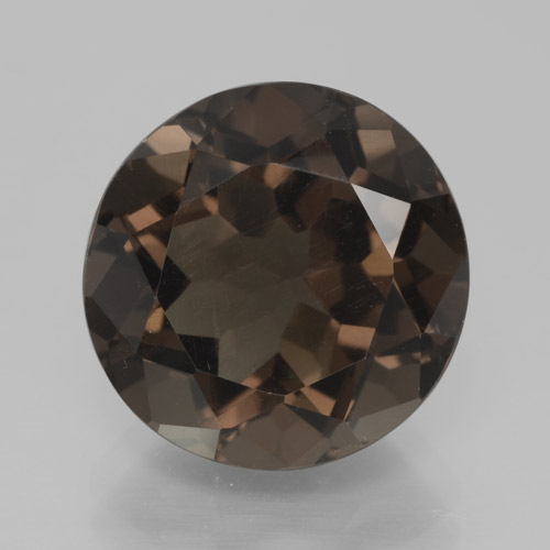 7.28克拉天然棕色烟晶，圆形切割，12.75毫米，VVS-VS