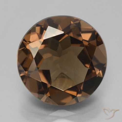 6.54ct 天然 山核桃棕 烟晶, 圆形的, VVS-VS