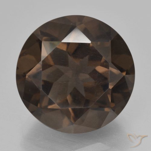 8.09ct 天然 深棕色 烟晶, 圆形的, VVS-VS