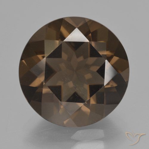 7.32ct 天然 暗棕色 烟晶, 圆形的, VVS-VS