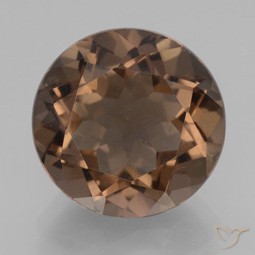 7.27ct 天然 山核桃棕 烟晶, 圆形的, VVS-VS
