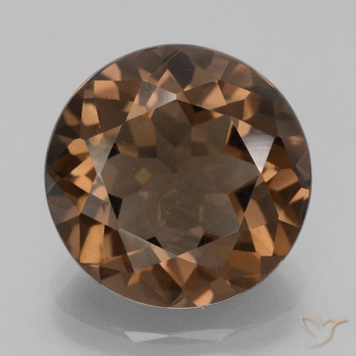 6.51ct 天然 中褐色 烟晶, 圆形的, VVS-VS