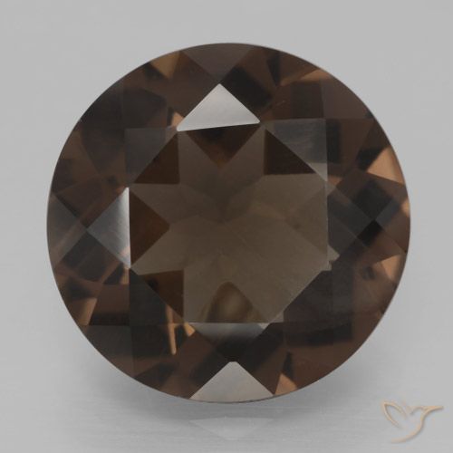 7.20ct 天然 棕褐色 烟晶, 圆形的, VVS-VS