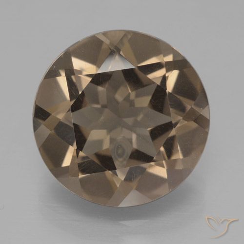 7.86ct 天然 山核桃棕 烟晶, 圆形的, VVS-VS