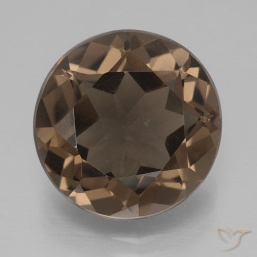 6.41ct 天然 山核桃棕 烟晶, 圆形的, VVS-VS