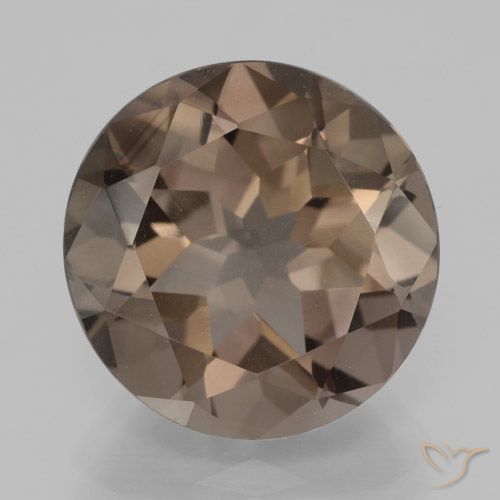 7.83ct 天然 中褐色 烟晶, 圆形的, VVS-VS