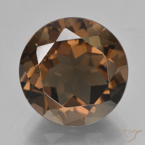 7.69ct 天然 中褐色 烟晶, 圆形的, VVS-VS