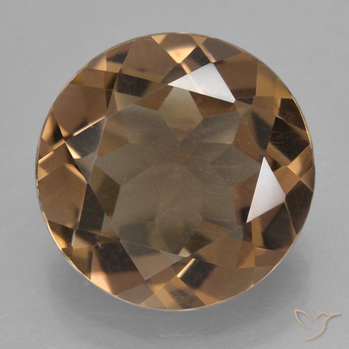 7.62ct 天然 暖棕 烟晶, 圆形的, VS