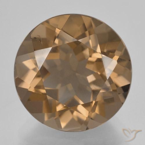 8.72ct 天然 浅棕色 烟晶, 圆形的, VS