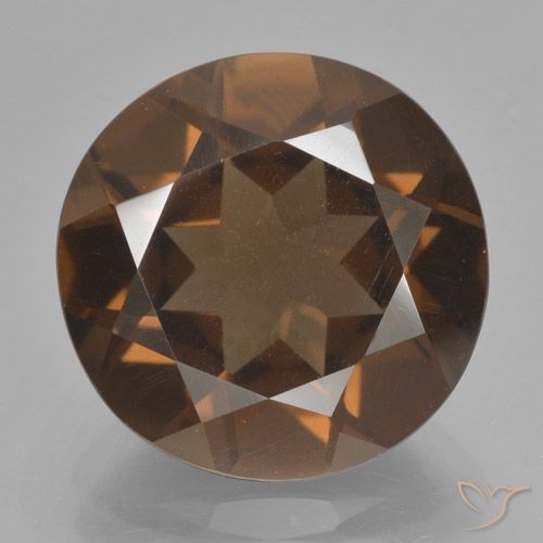 7.45ct 天然 中褐色 烟晶, 圆形的, VS