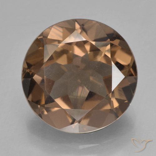 6.62ct 天然 暖棕 烟晶, 圆形的, VS